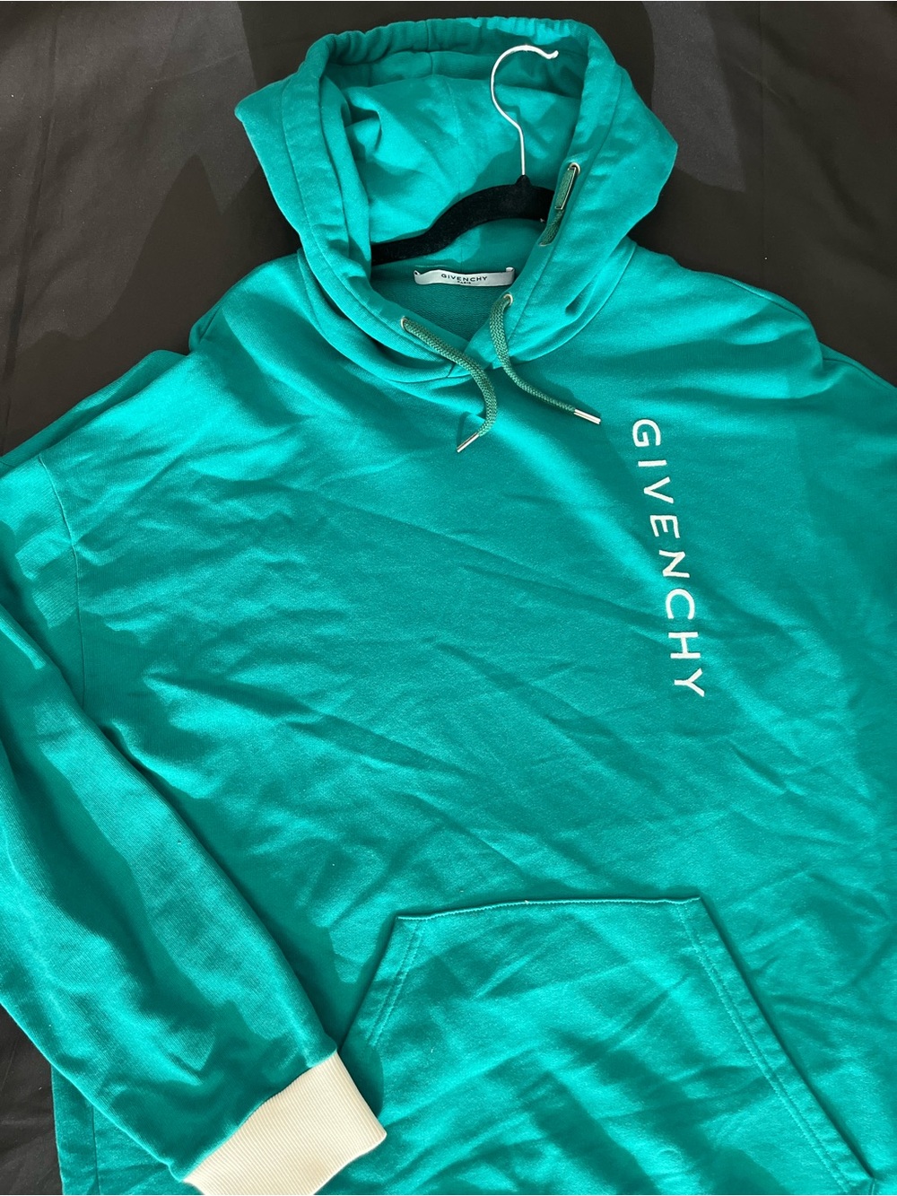 Givenchy Teal Green Drawstring Hoodie